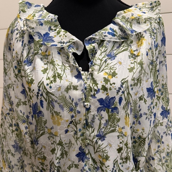 Greylin Floral Print Belted Long Sleeve Mini Dress, NWT, Size Small - Picture 3 of 10